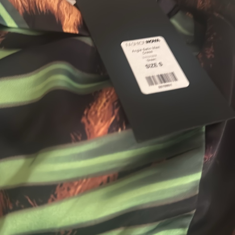 🐆Gorgeous Satin Leopard Jungle print Gown NEW sz Small 🐆 - Picture 5 of 6